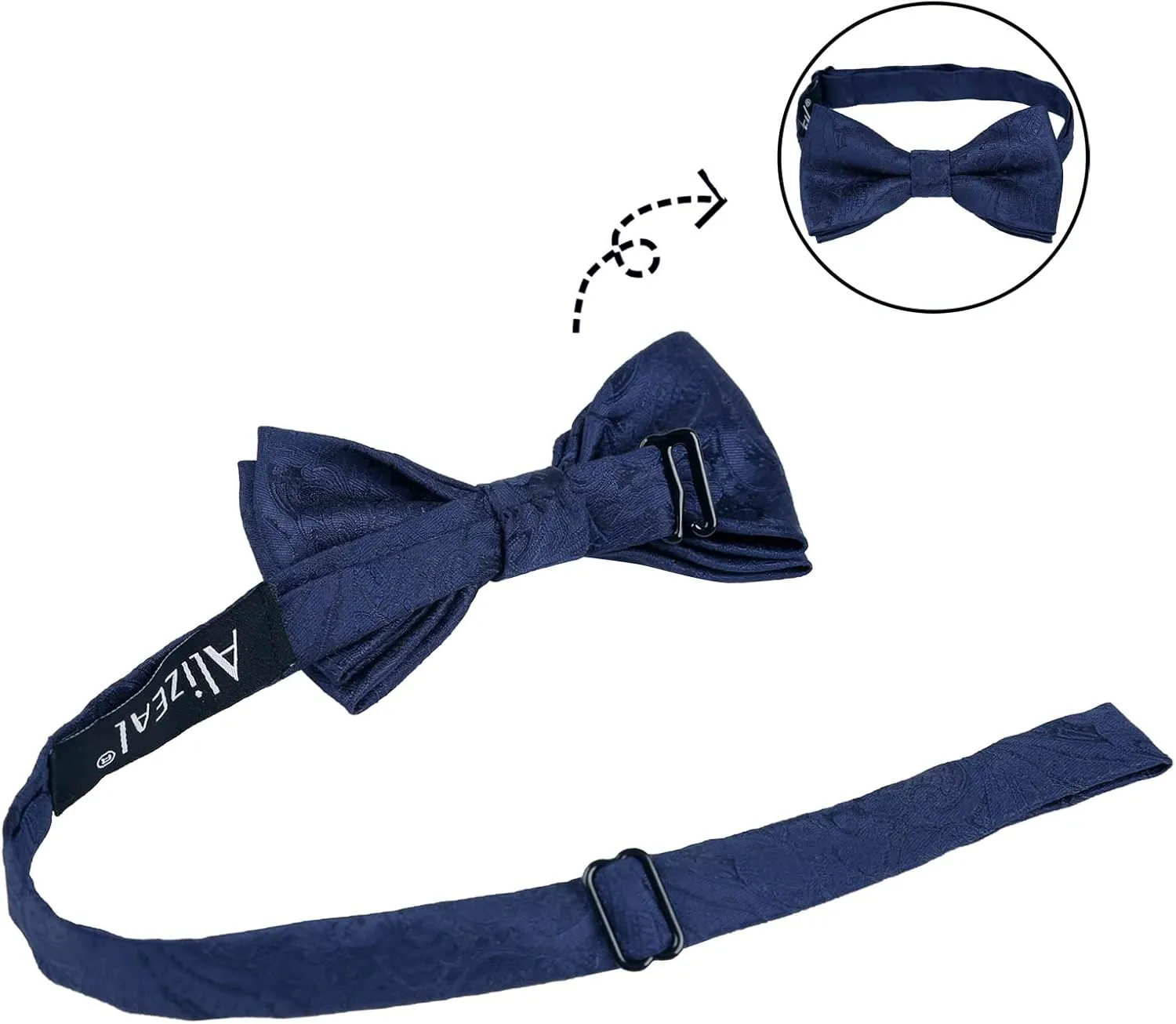 Alizeal Boys Adjustable Fashion Paisley Floral Strapped Pre-tied Kids Bow Tie