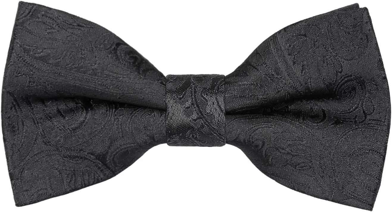 Alizeal Boys Adjustable Fashion Paisley Floral Strapped Pre-tied Kids Bow Tie