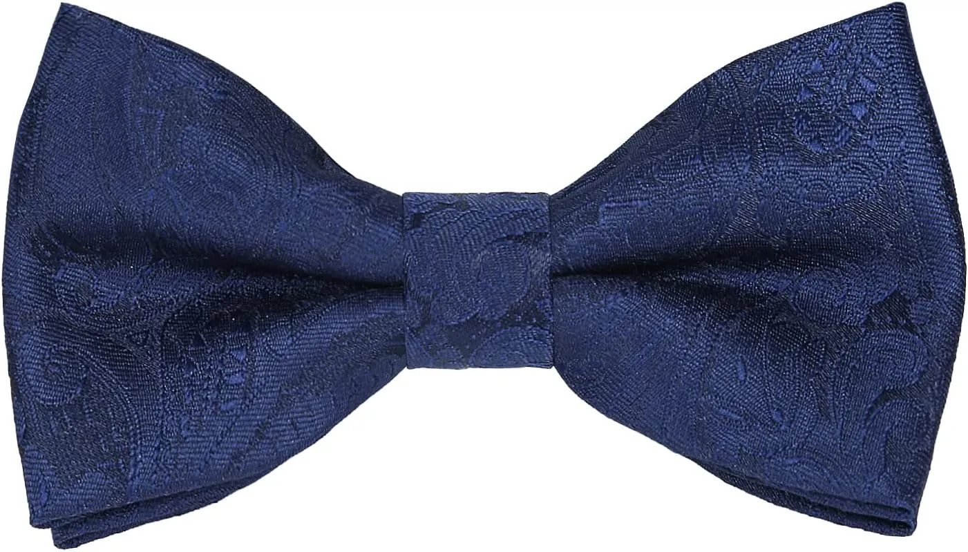 Alizeal Boys Adjustable Fashion Paisley Floral Strapped Pre-tied Kids Bow Tie