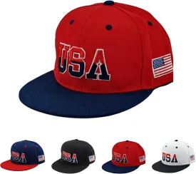 American Flag Baseball Caps Embroiderred USA Flag Patriotic Dad Hat Adjustable Trucker Hats for Men Women
