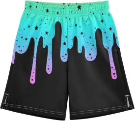 Athletic Gym Shorts Boys Casual Shorts Elastic Waist with Pockets, Summer Kids Bottom for Sports Homewear 7-15 Years