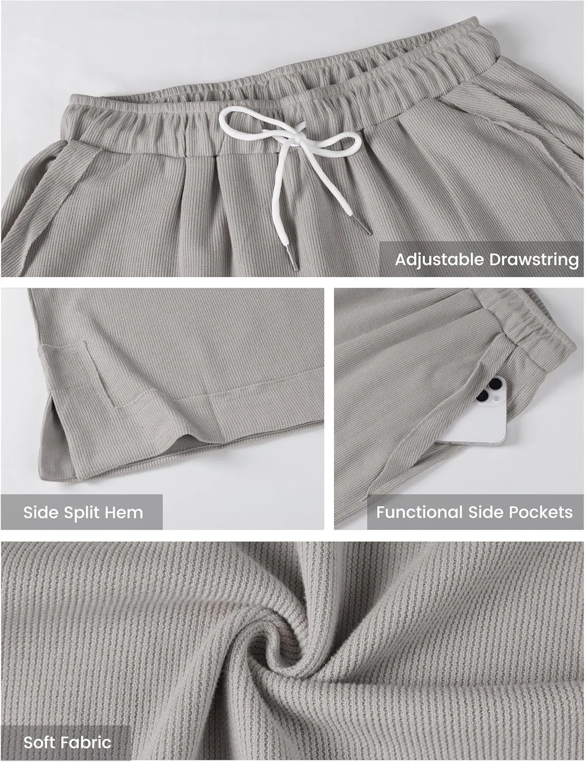 Athlisan Womens Baggy Wide Leg Palazzo Pants Casual Loose Drawstring Elastic Waisted Lounge Trousers with Pockets