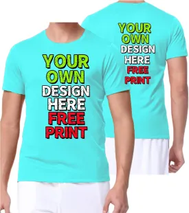 Custom T-Shirts for Men Women Design Your Own Shirt with Text Image Personalized Tee Printed Front/Back