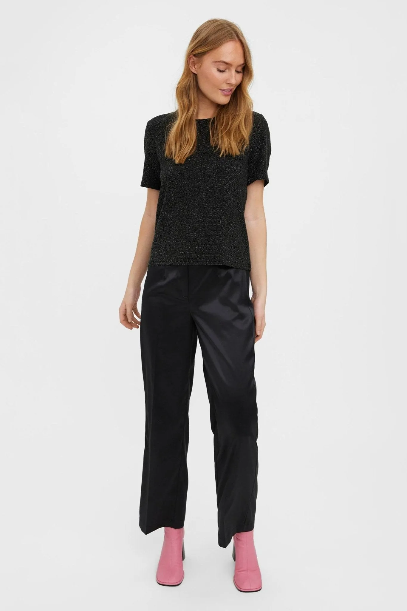 Kanva Short T-shirt - Silver Lurex