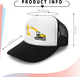 Lightweight Sun Hat for Kid Boys,Mesh Toddler Baseball Cap for Kid Girls,Black Toddler Boys Snapback Hats for Ages 4-8