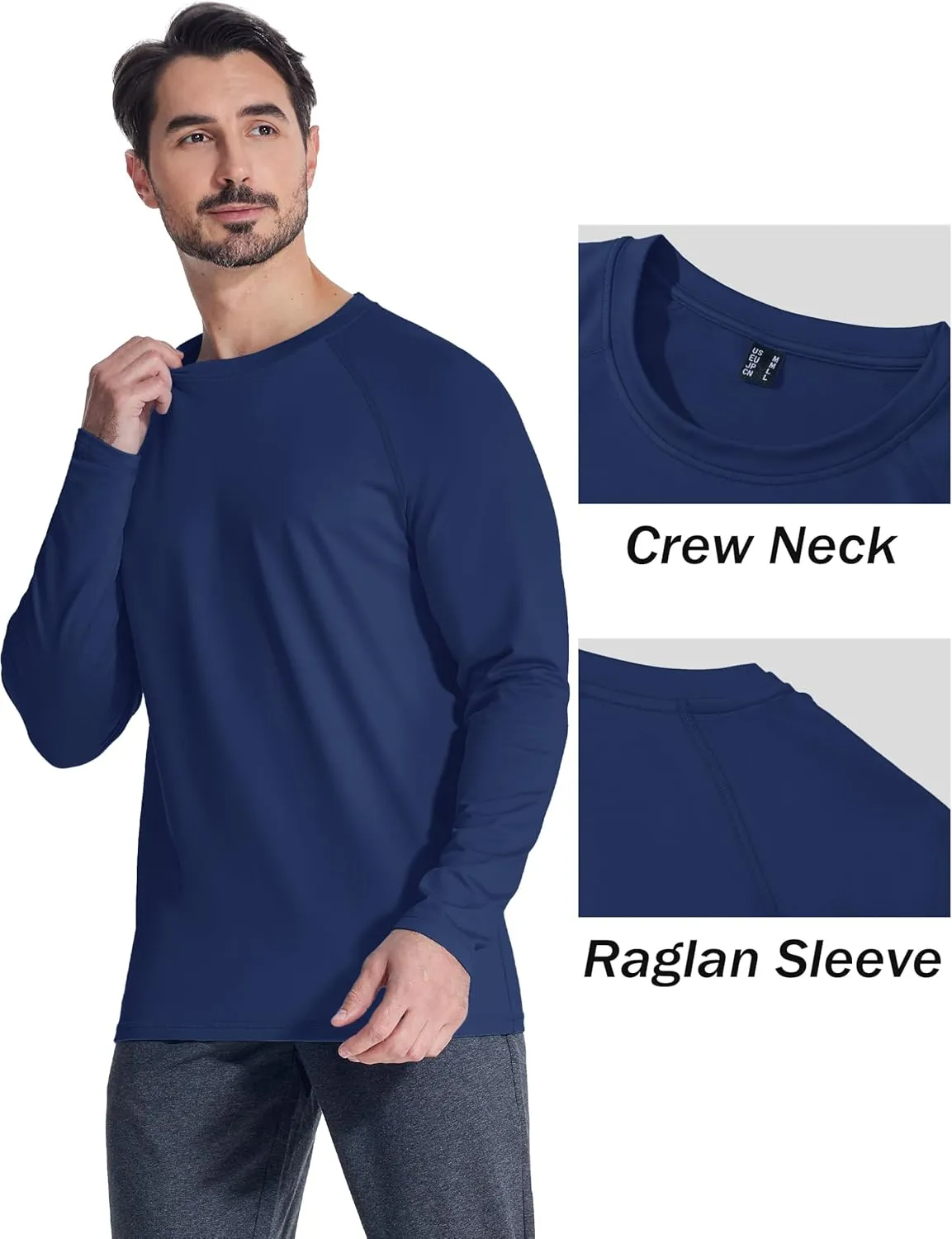MAGCOMSEN Men's Thermal Shirt Fleece Lined Long Sleeve Athletic Base Layer Workout Top