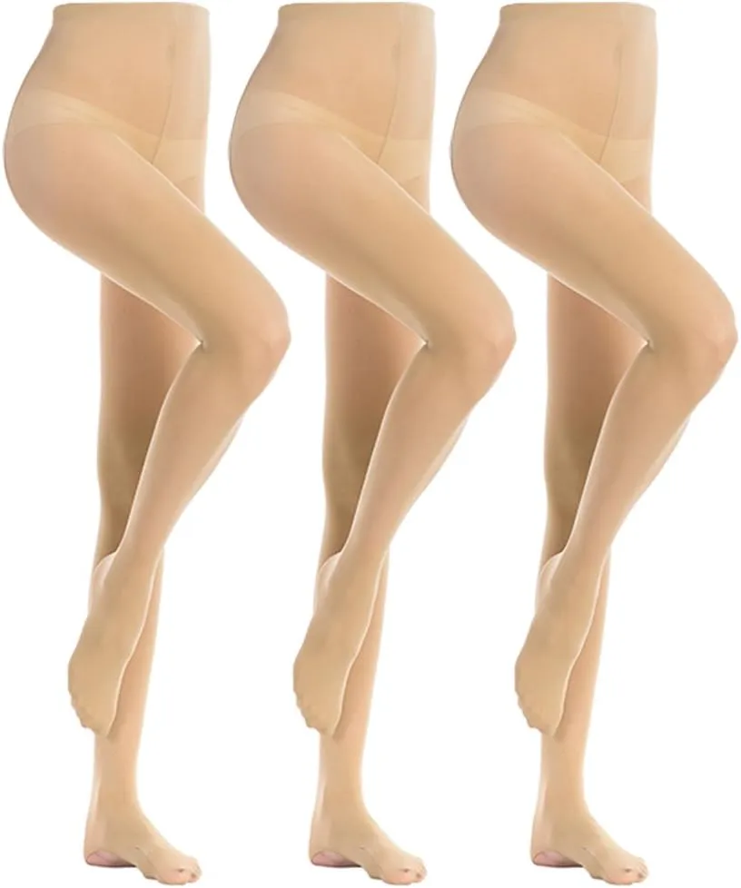 MANZI 1-3 Pairs Women's Girl's Dance Tights Convertible Transition Ballet Tights 40D