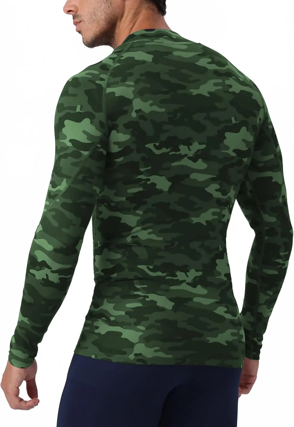 Queerier Men's Turtleneck Compression Shirts Long Sleeve Mock Thermal Base Layer Top Athletic Cool Dry Sports Undershirts