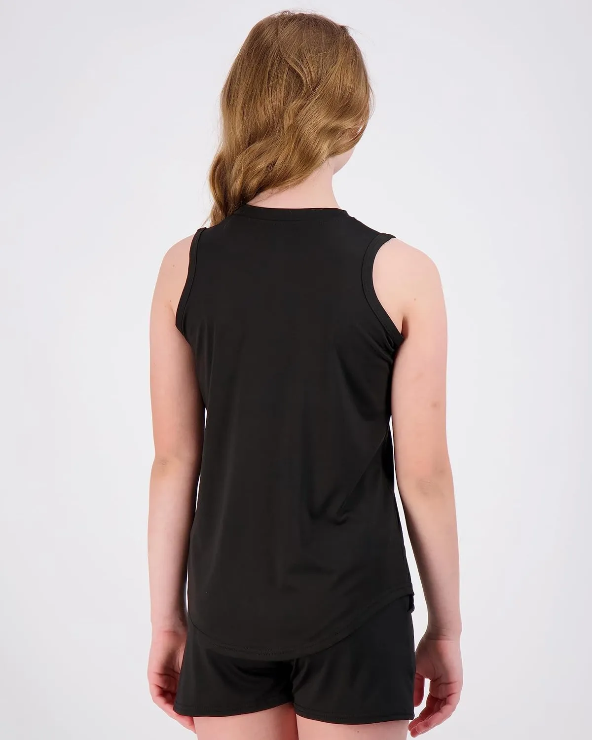 Real Essentials 4 Pack: Girls Active Dry Fit Performance Tank Top