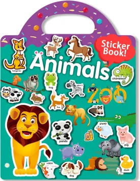 Reusable Animal Sticker Book for Kids Toddlers 2-4 Years, Preschool Learning Activities Waterproof Sticker Books for Teens Girls Boys