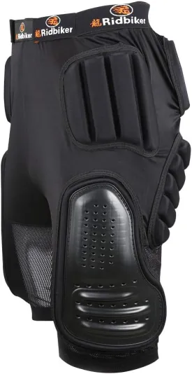RIDBIKER 3D Padded Protection Short Pants for Snowboard, Skate and Ski Snowboard Pants, 5.0 Armor Pants Hip Pads
