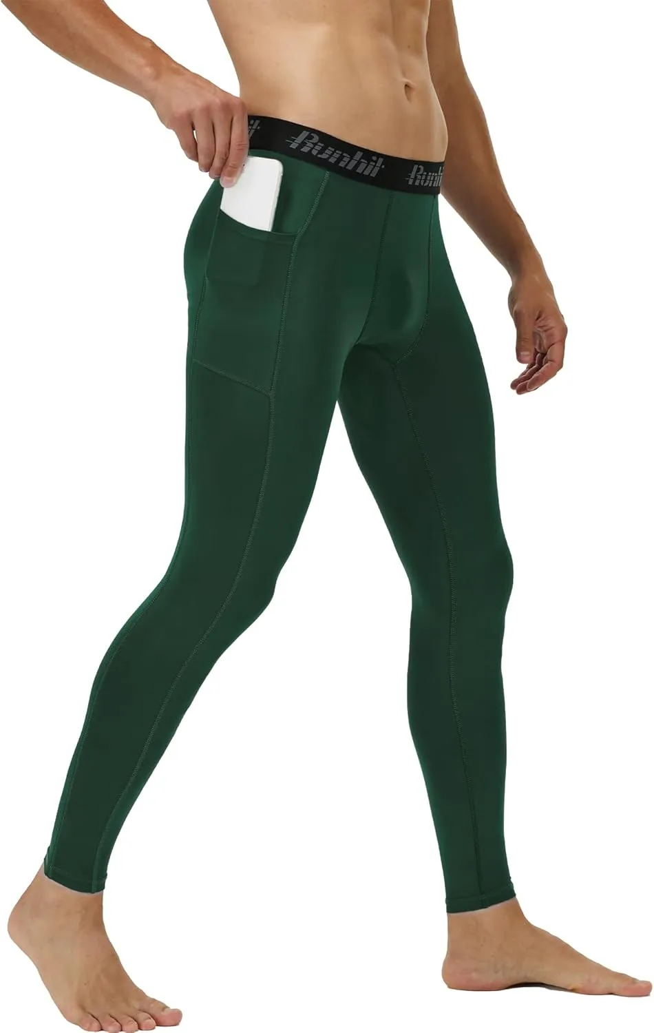 Runhit Compression Pants Men Running Tights Leggings Athletic Workout Gym Pants