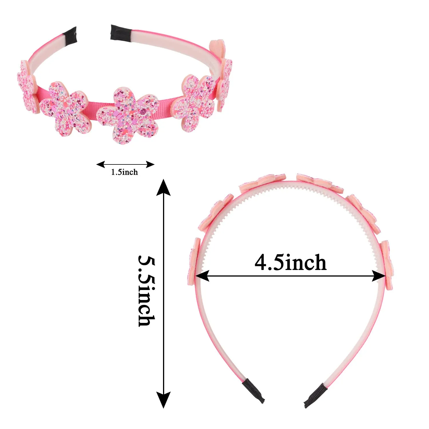 Toddler Headband with bow little girl headbands glitter headband for girls headband for little girl hair accessories sparkly hair bands for kids