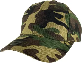 TOP HEADWEAR Blank Kids Youth Baseball Adjustable Hook and Loop Closure Hat