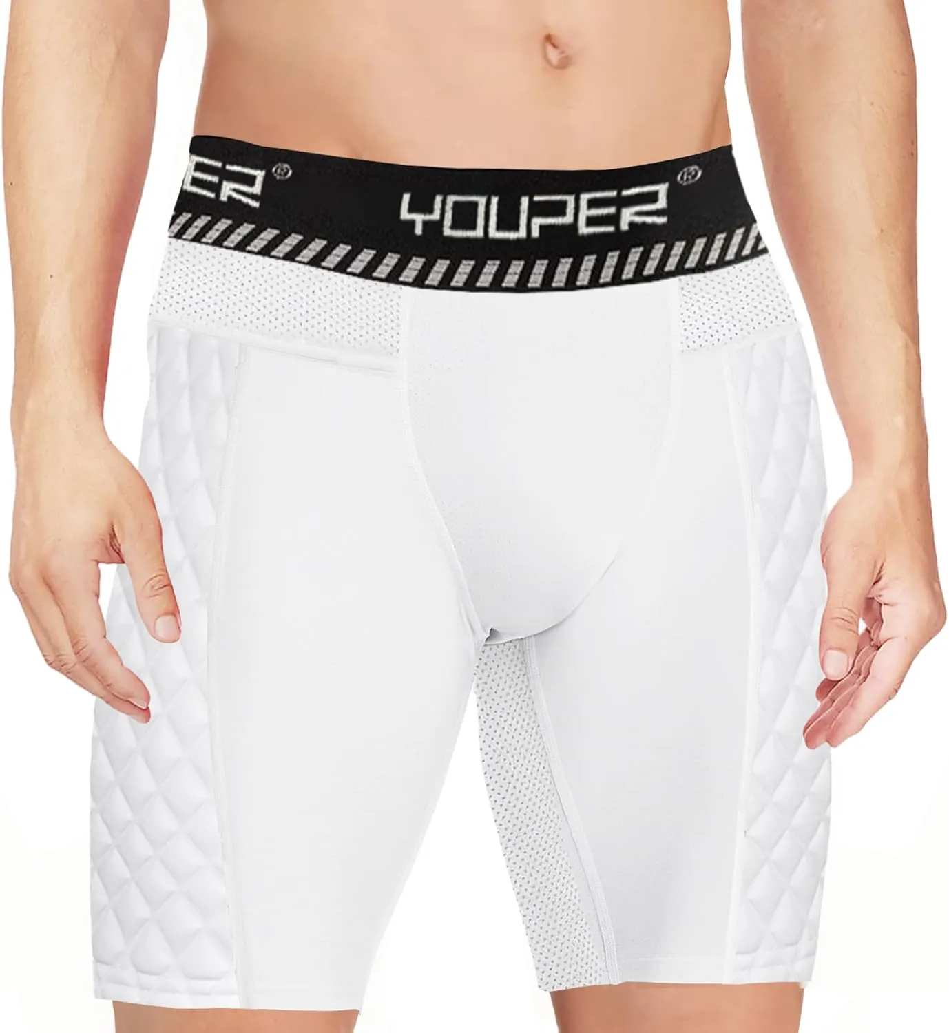 Youper Youth Elite Padded Baseball Sliding Shorts w/Soft Athletic Cup