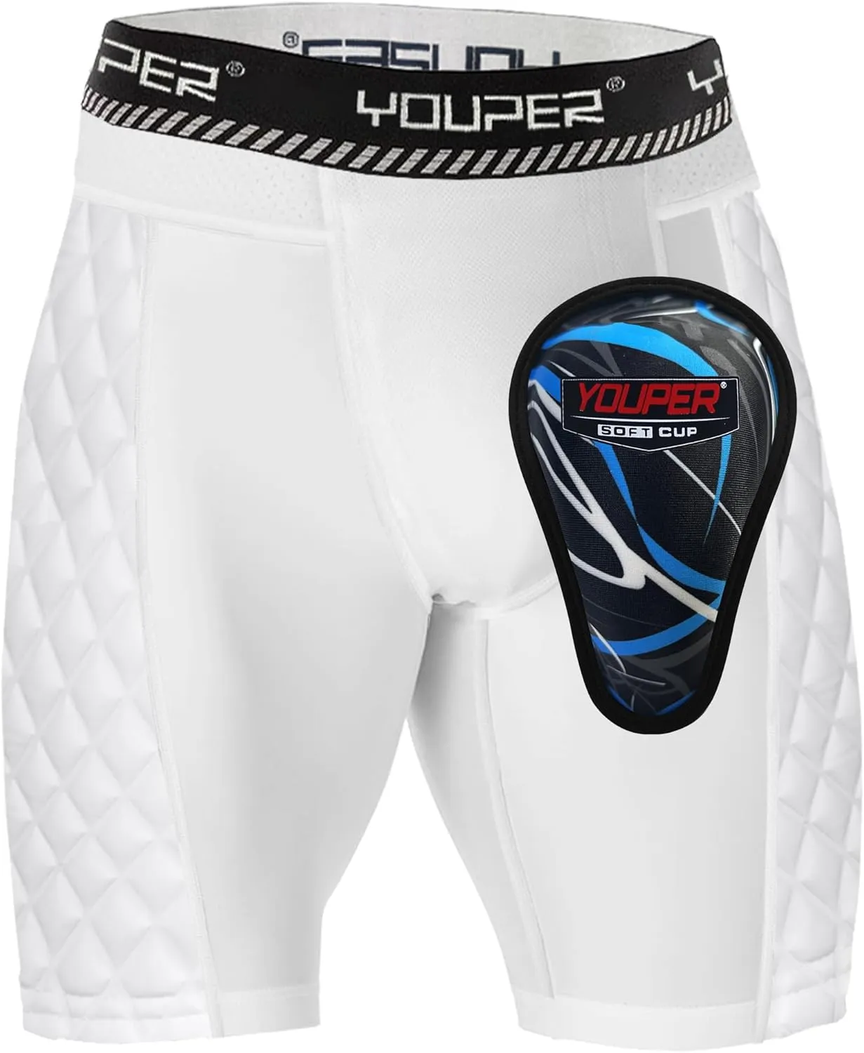 Youper Youth Elite Padded Baseball Sliding Shorts w/Soft Athletic Cup